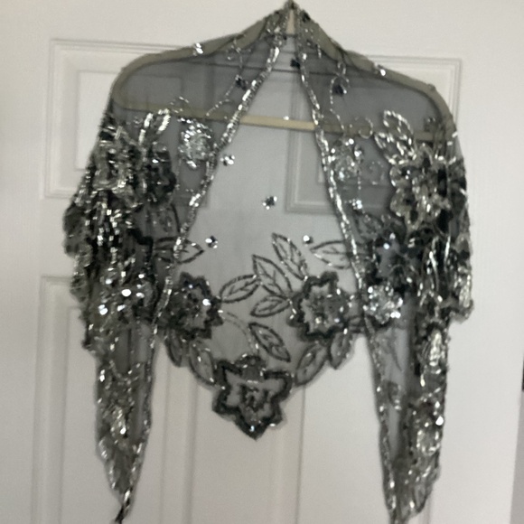 Sharmark vintage sequined shawl - Picture 1 of 4